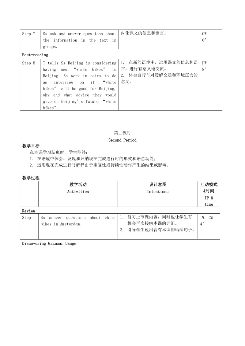 2019-2020年高中英语 Unit 9 lesson1《wheels》On your bike教案3 北师大版必修3.doc_第3页