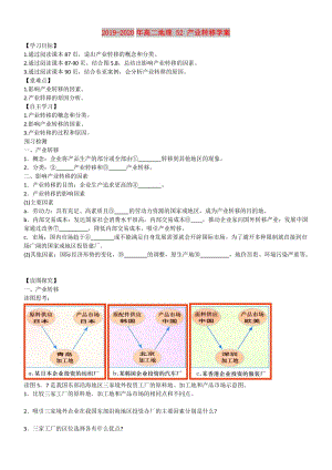 2019-2020年高二地理 52 產(chǎn)業(yè)轉(zhuǎn)移學(xué)案.doc