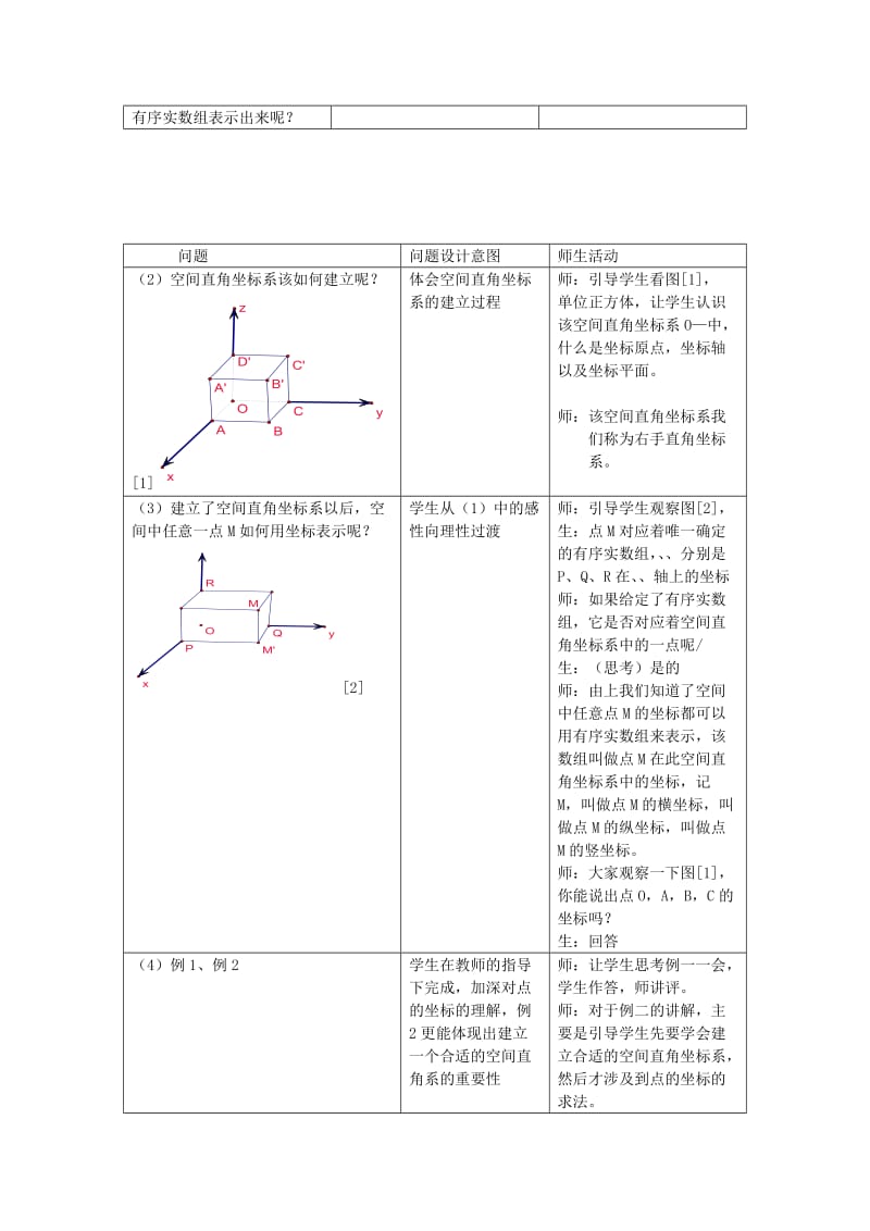 2019-2020年高中数学《空间直角坐标系》教案1 新人教A必修2.doc_第2页