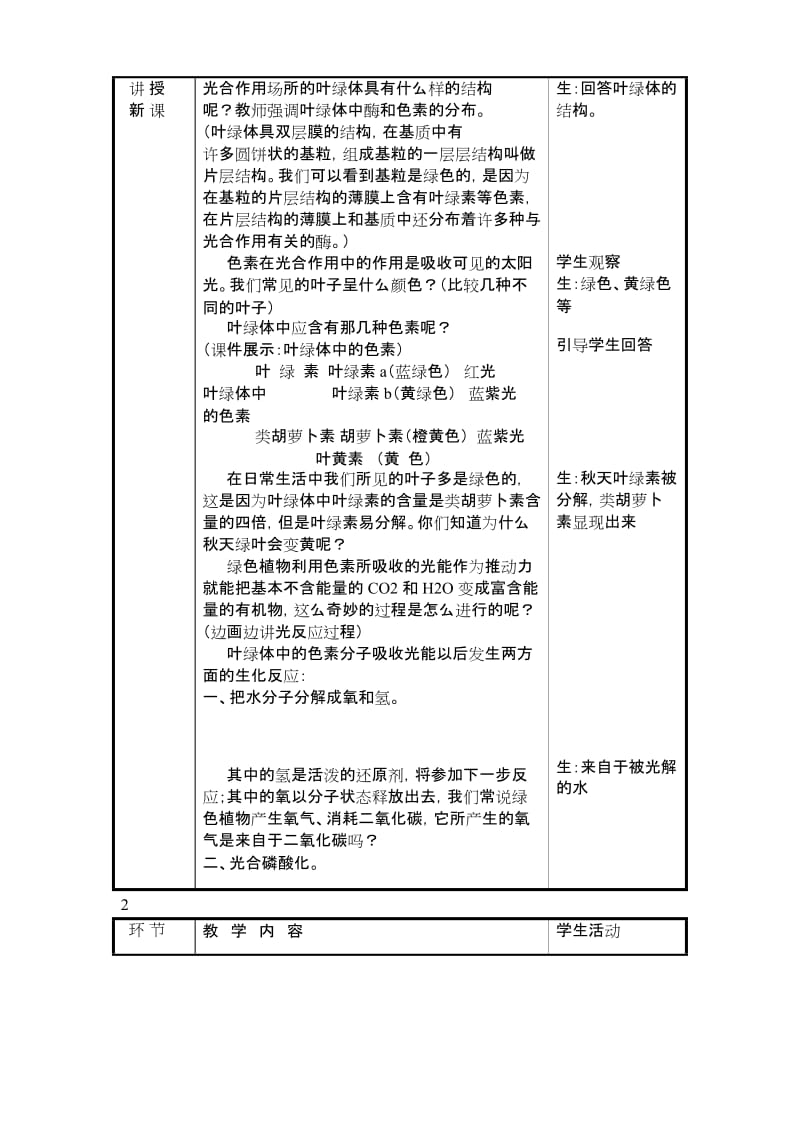 2019-2020年高中生物 第四节能量之源 光合作用03教案 新人教版必修1.doc_第2页