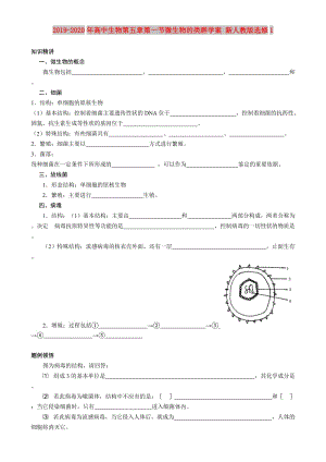 2019-2020年高中生物第五章第一節(jié)微生物的類群學(xué)案 新人教版選修1.doc