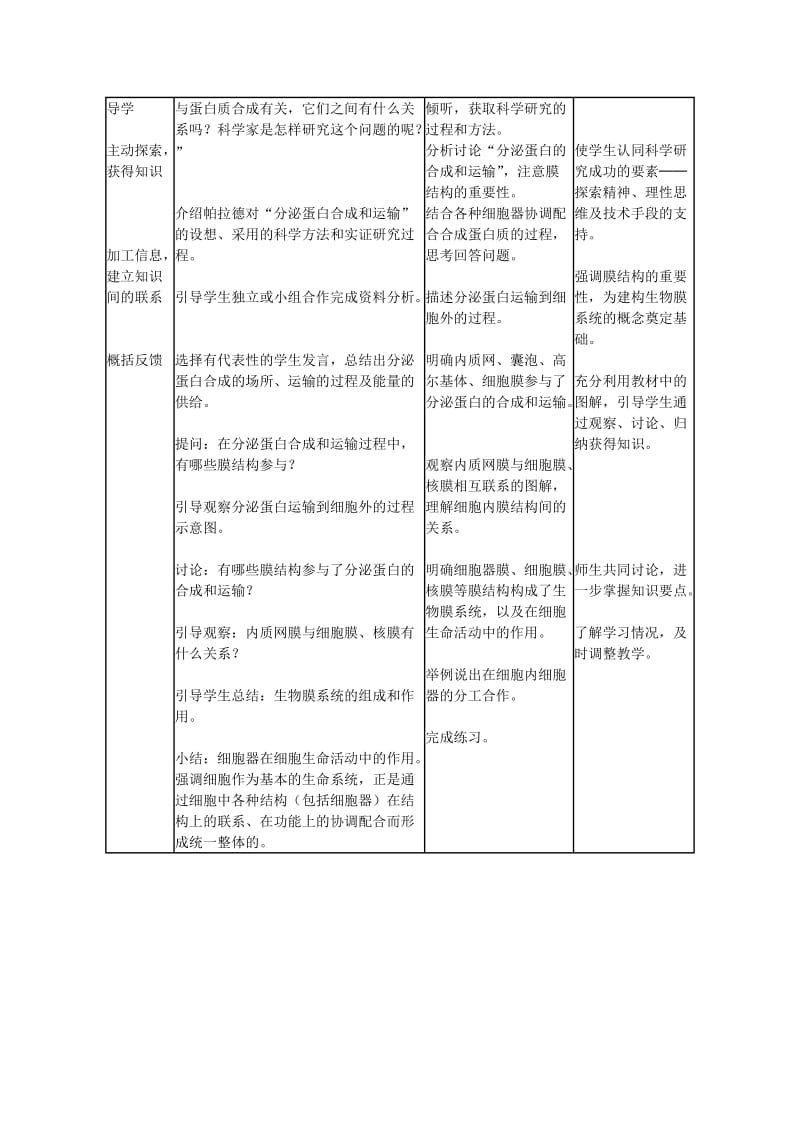 2019-2020年高中生物《细胞器——系统内的分工合作》教案9 新人教版必修1.doc_第2页