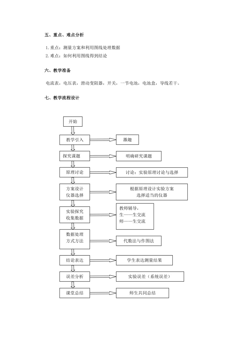 2019-2020年高中物理 《测量电源的电动势和内电阻》教案2 鲁科版选修3-1.doc_第2页