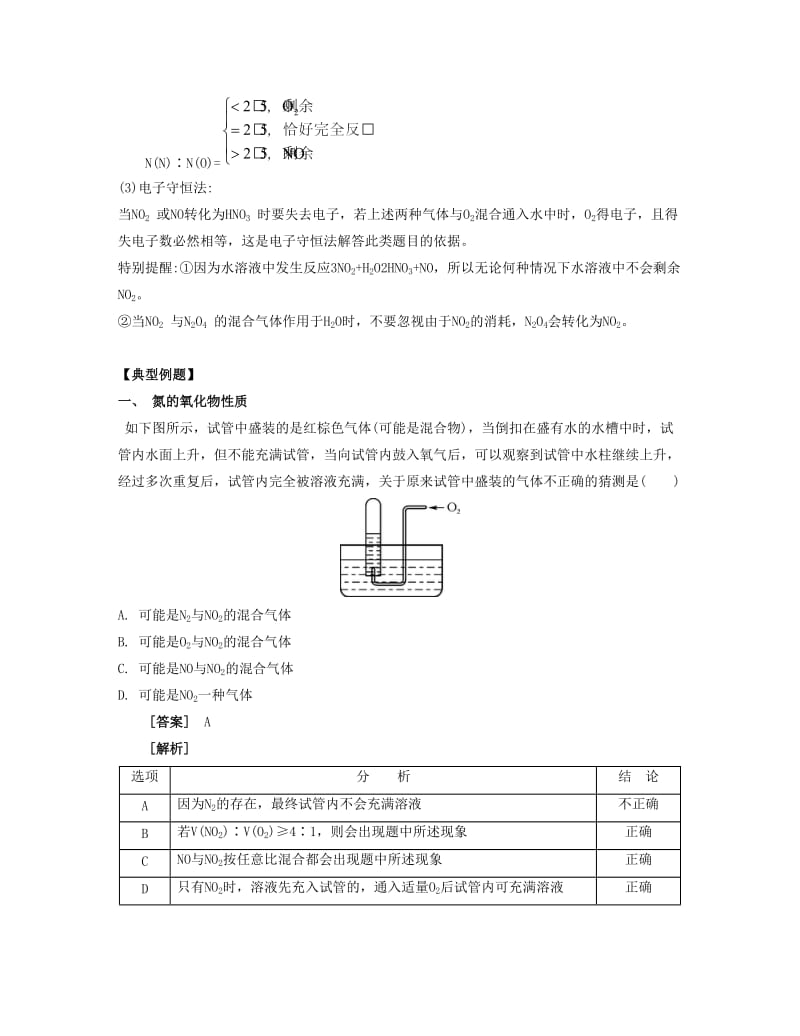 2019-2020年高考化学一轮复习 课时15 氮及其化合物考点过关.docx_第3页