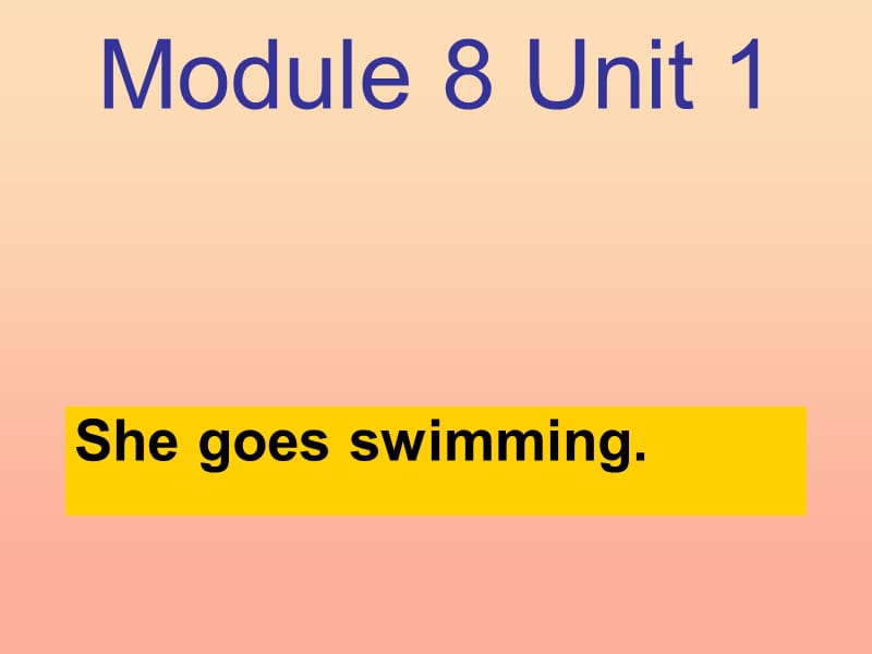 二年级英语上册Module8Unit1Shegoesswimming课件3外研版一起.ppt_第1页