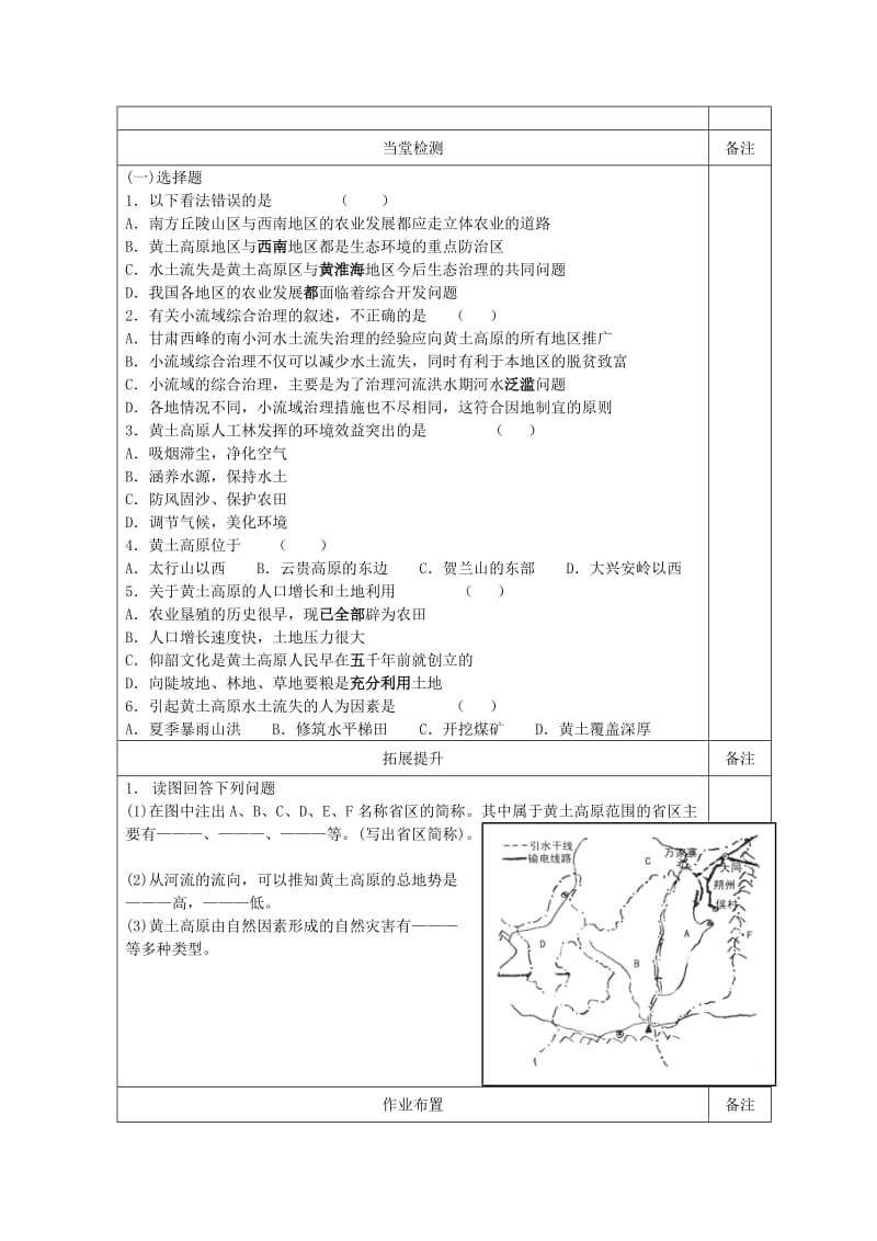 2019-2020年高二地理上学期《中国黄土高原水土流失的治理》第一课时教学案 中图版必修3.doc_第3页