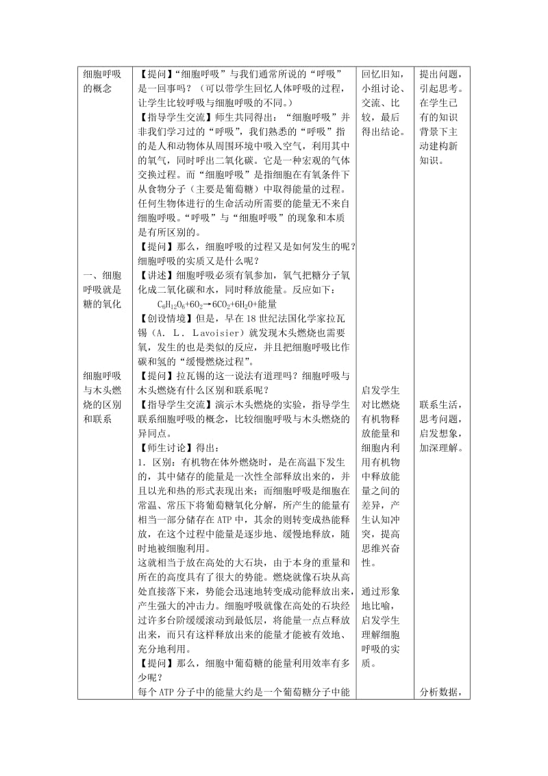 2019-2020年高中生物《细胞呼吸》教案2 浙教版必修1.doc_第3页