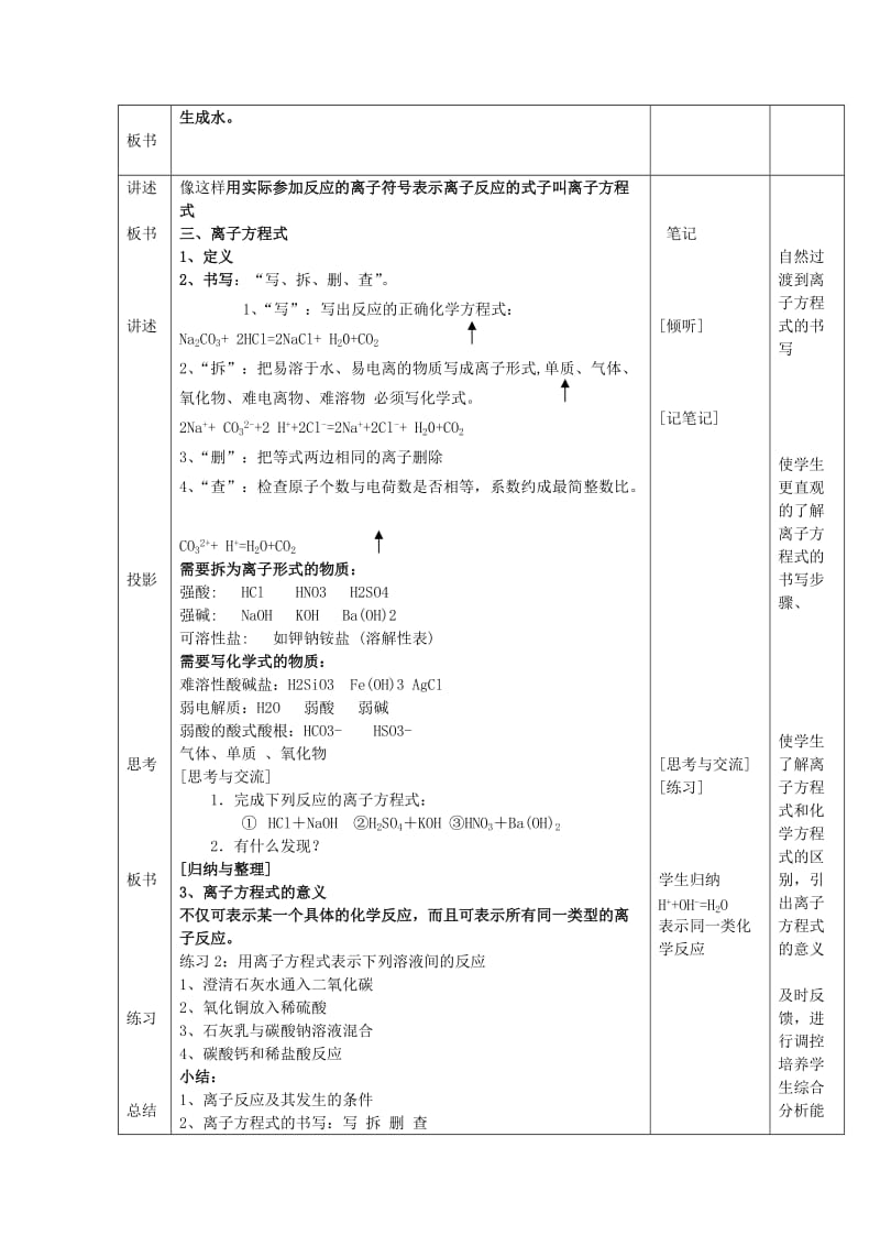 2019-2020年高中化学《离子反应》教案15 新人教版必修1.doc_第3页