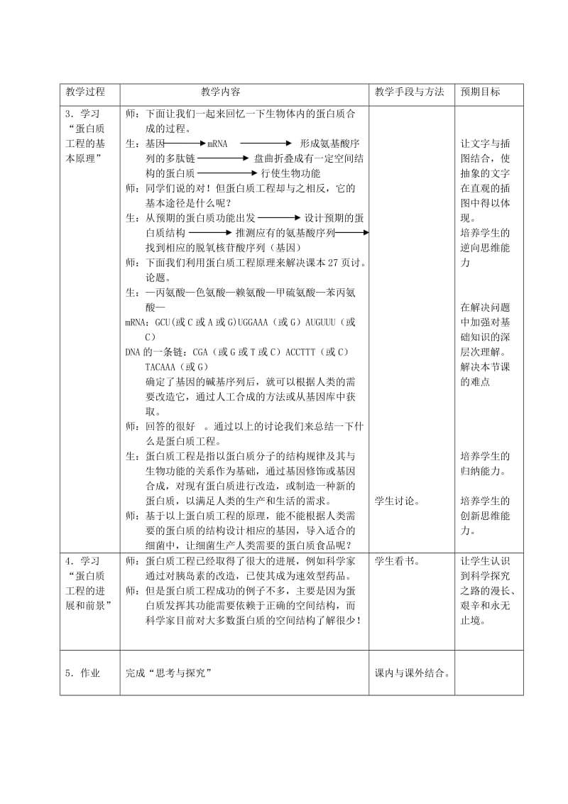 2019-2020年高中生物《蛋白质工程的崛起》教案5 新人教版选修3.doc_第2页