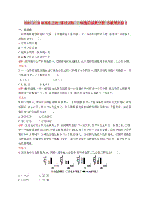 2019-2020年高中生物 課時(shí)訓(xùn)練 2 細(xì)胞的減數(shù)分裂 蘇教版必修2.doc