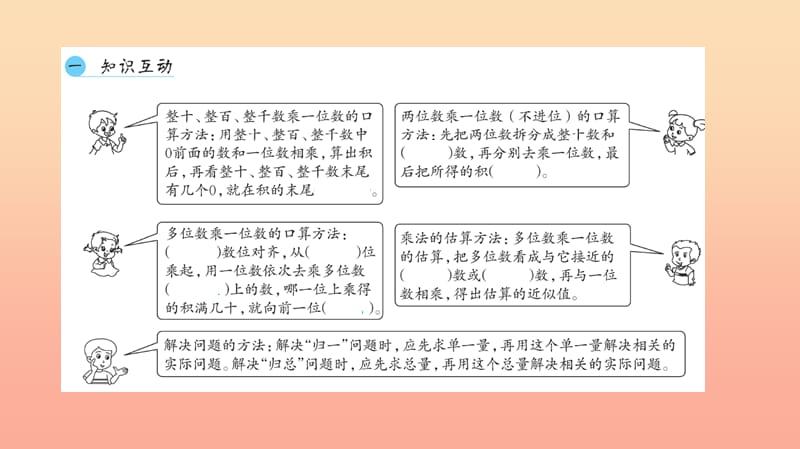 三年级数学上册 六 多位数乘一位数整理和复习习题课件 新人教版.ppt_第3页