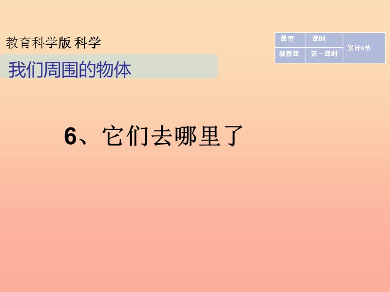 一年级科学下册 我们周围的物体 1.6《它们去哪里了》课件 教科版.ppt_第1页