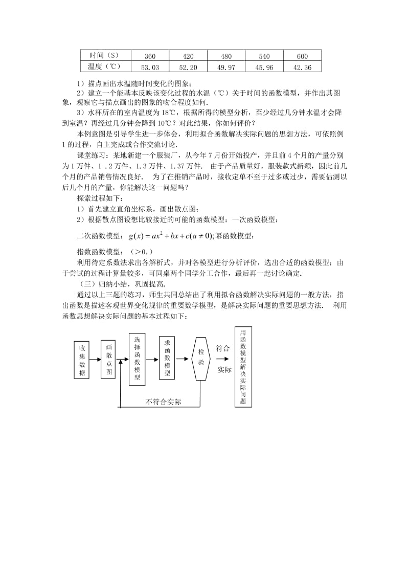 2019-2020年高中数学 函数模型的应用实例（Ⅲ）教案 北师大版必修1.doc_第2页