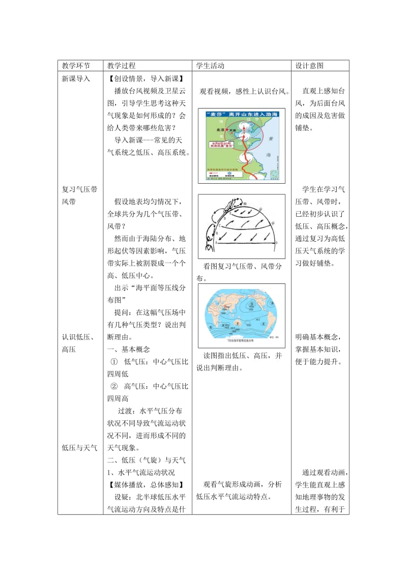 2019-2020年高中地理 2.1《常见的天气系统分析》教案 中图版必修1.doc_第3页