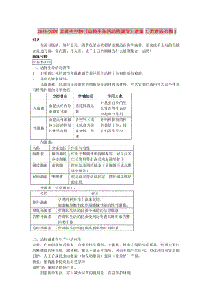 2019-2020年高中生物《動(dòng)物生命活動(dòng)的調(diào)節(jié)》教案2 蘇教版必修3.doc