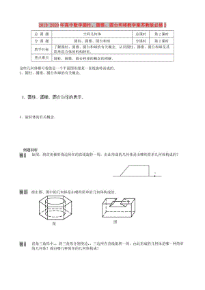 2019-2020年高中數(shù)學(xué)圓柱、圓錐、圓臺(tái)和球教學(xué)案蘇教版必修2.doc