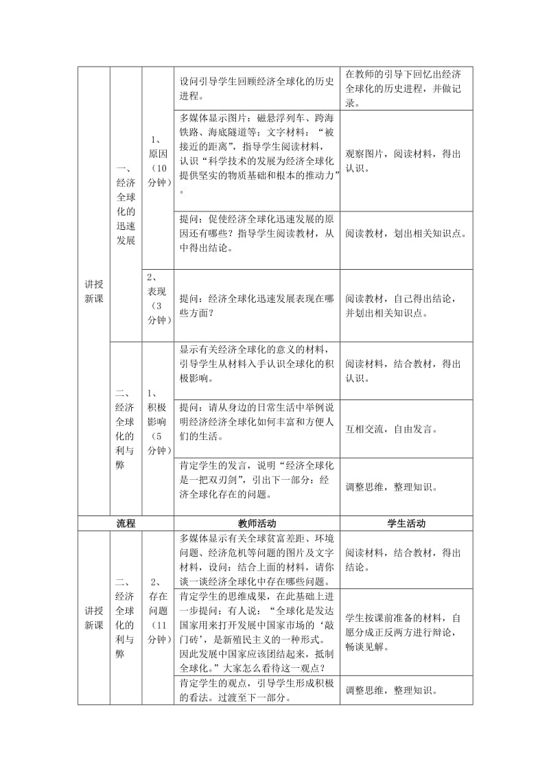 2019-2020年高中历史《经济全球化的趋势》教案7 岳麓版必修2.doc_第3页