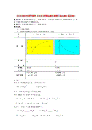 2019-2020年高中數(shù)學(xué)3.2.2《對數(shù)函數(shù)》教案一新人教B版必修1.doc