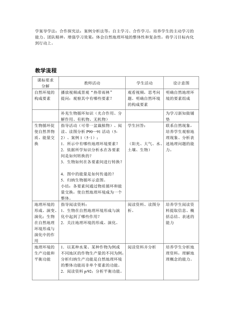 2019-2020年高中地理 5.1《自然地理环境的整体性》说课教案 新人教版必修1.doc_第2页