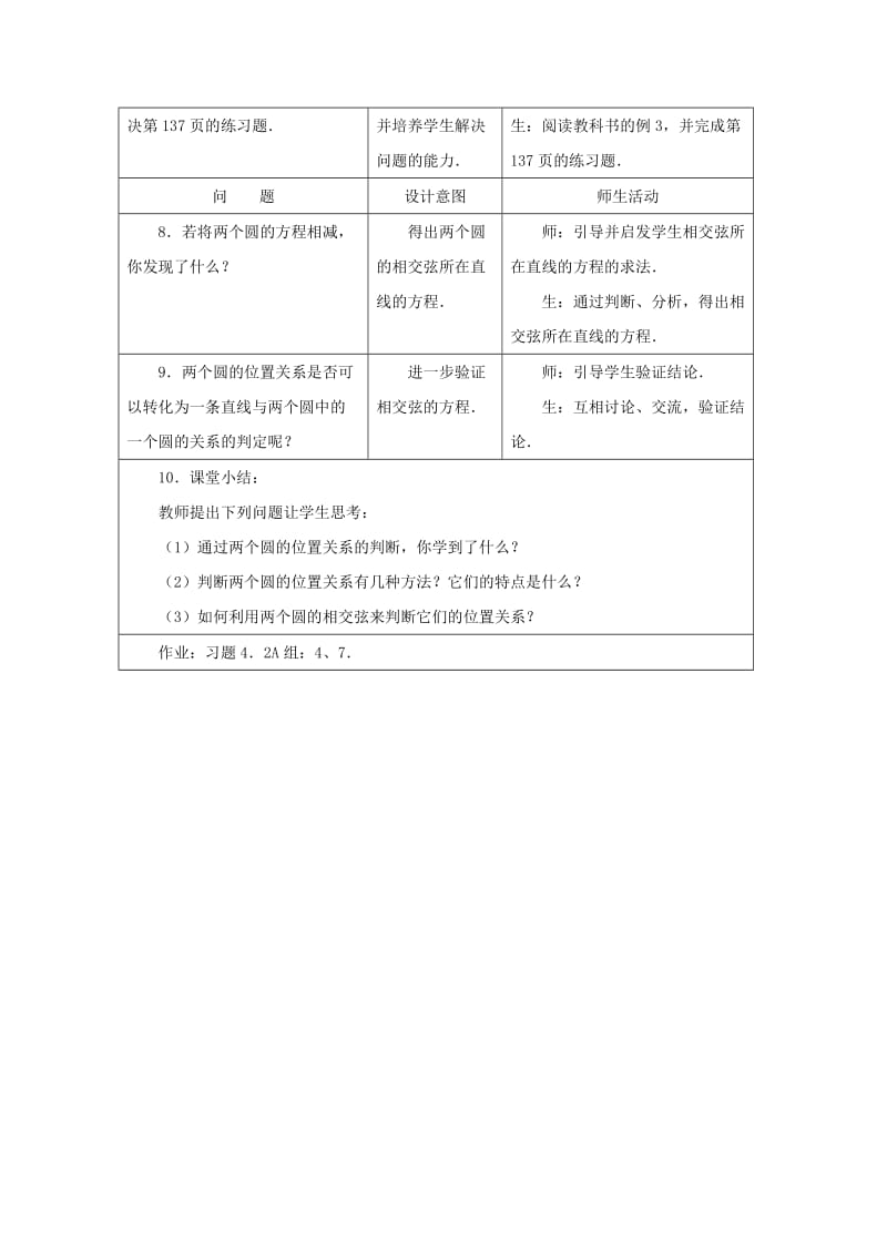 2019-2020年高中数学 第四章圆与方程4.2.2 圆与圆的位置关系教案 新人教A版必修2.doc_第3页