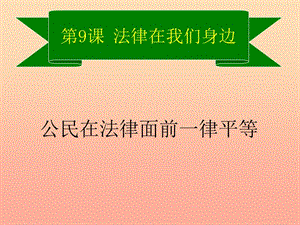 六年級道德與法治下冊 第六單元 走近法律 與法同行 第11課 法律在我們身邊 第3框《公民在法律面前一律平等》課件1 魯人版五四制.ppt