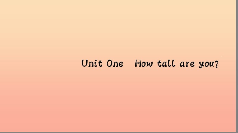 六年级英语下册 Unit 1 How tall are you Part A（第二课时）习题课件 人教PEP版.ppt_第1页