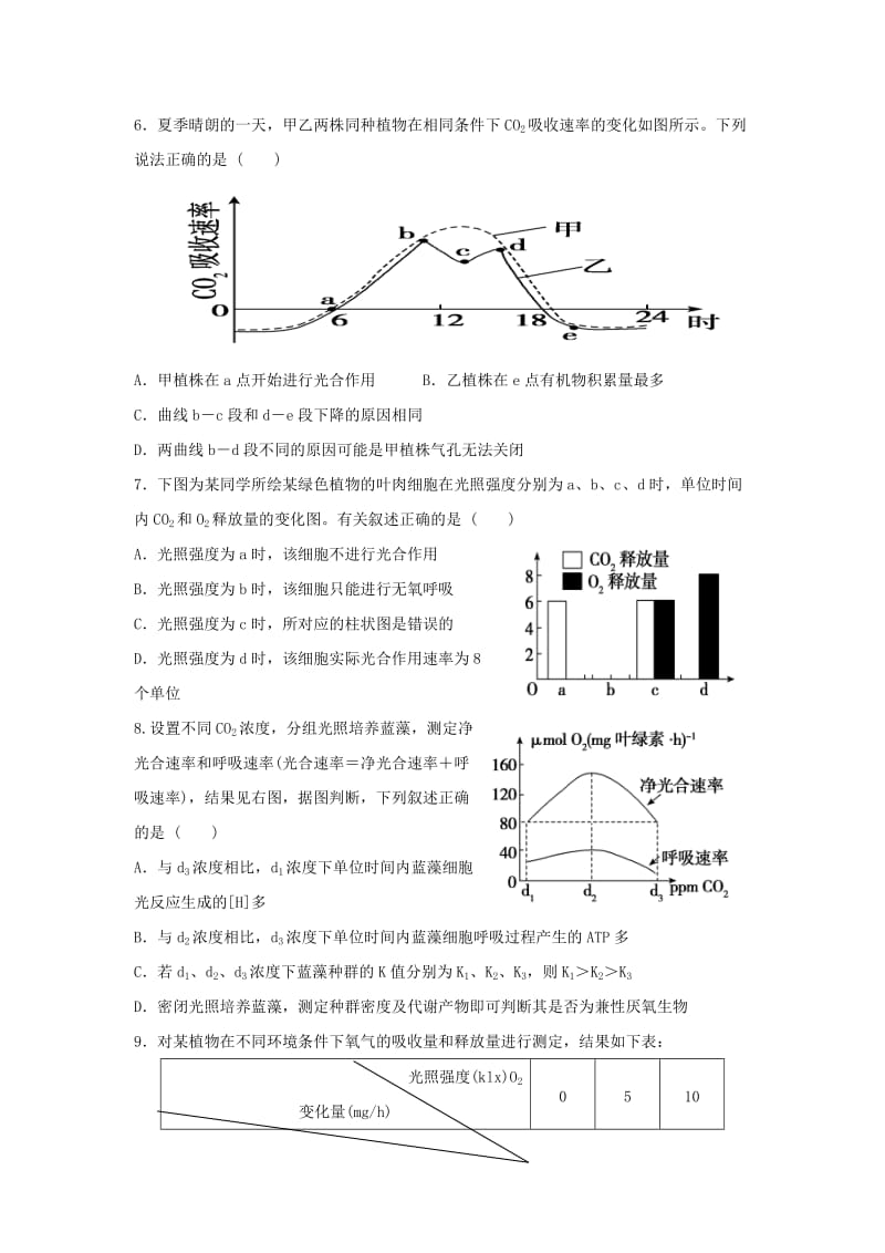 2019-2020年高三生物一轮复习培优练习（十八）.doc_第3页