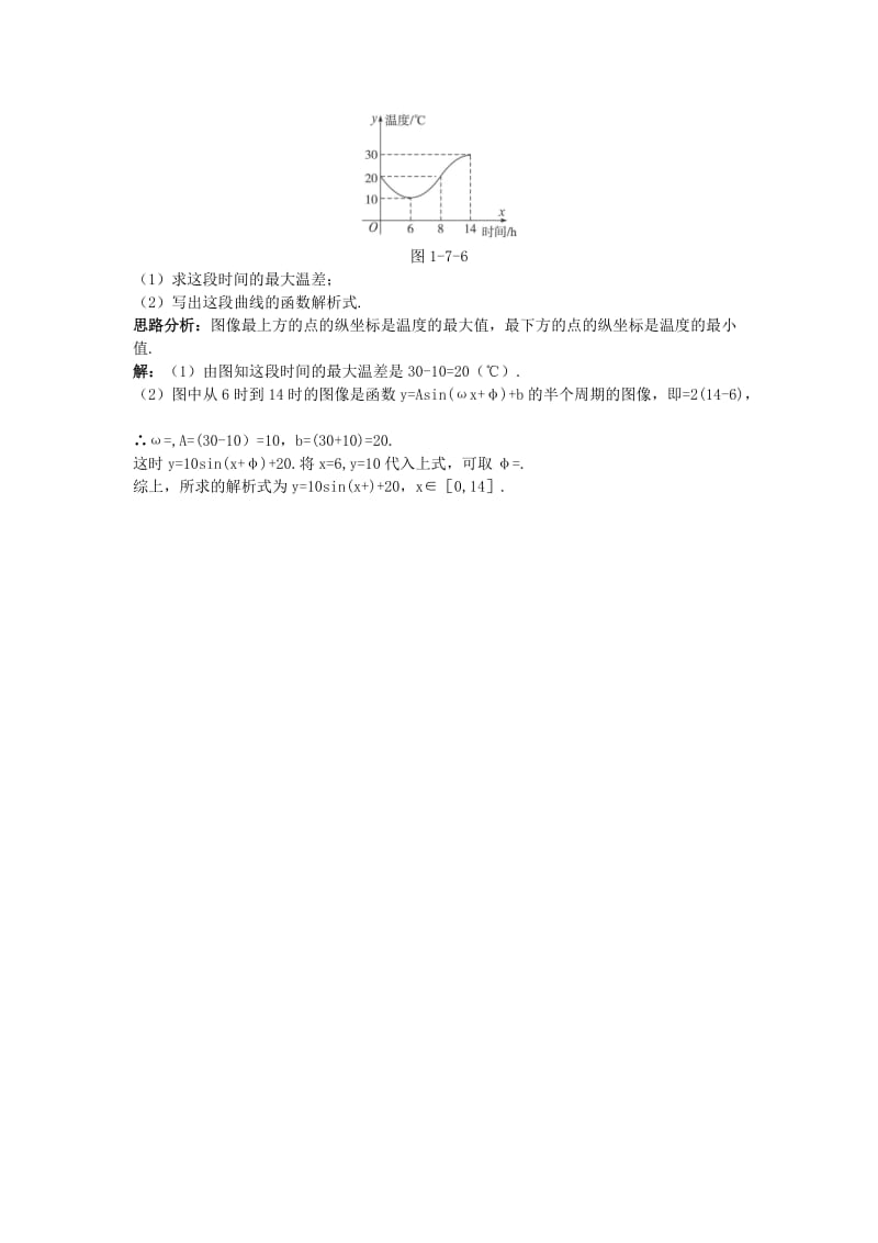 2019-2020年高中数学第一章三角函数1.8函数y=Asinωx+φ的图像自主训练北师大版必修.doc_第3页