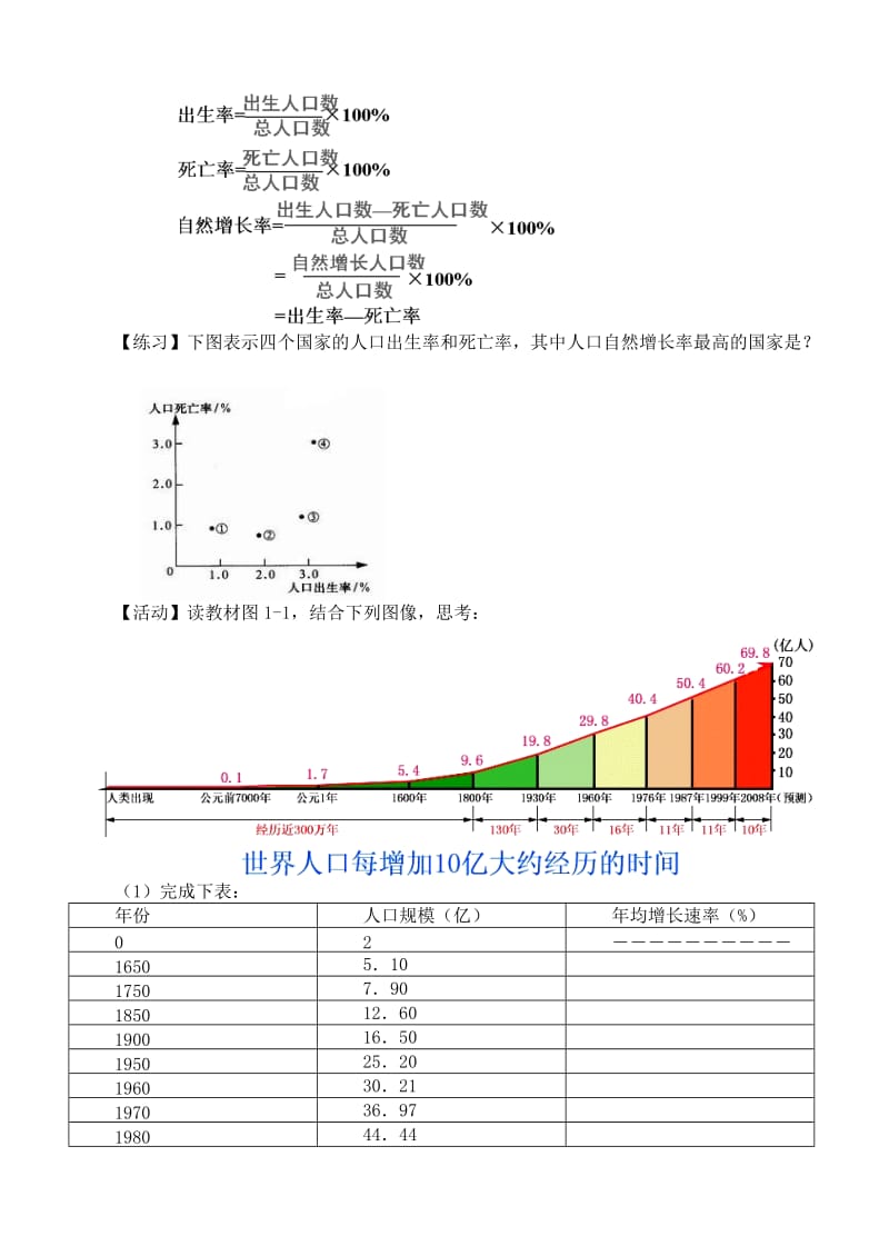 2019-2020年高中地理 1.1 人口增长模式教案 湘教版必修2.doc_第2页