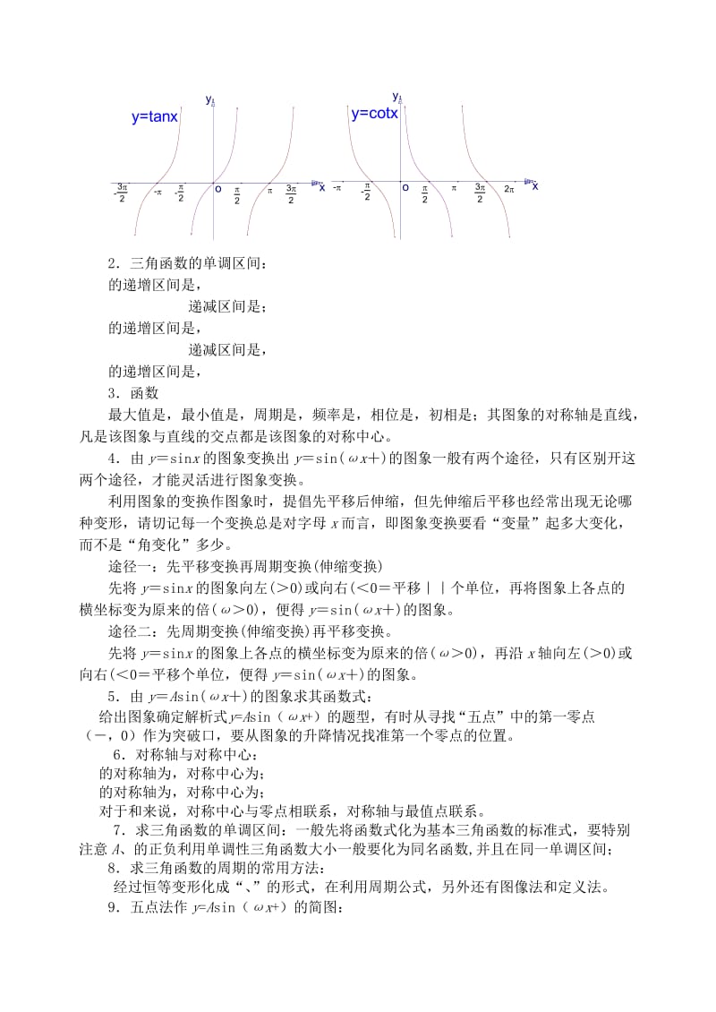 2019-2020年高三数学第一轮复习单元讲座 第23讲 三角函数的图象与性质教案 新人教版.doc_第2页