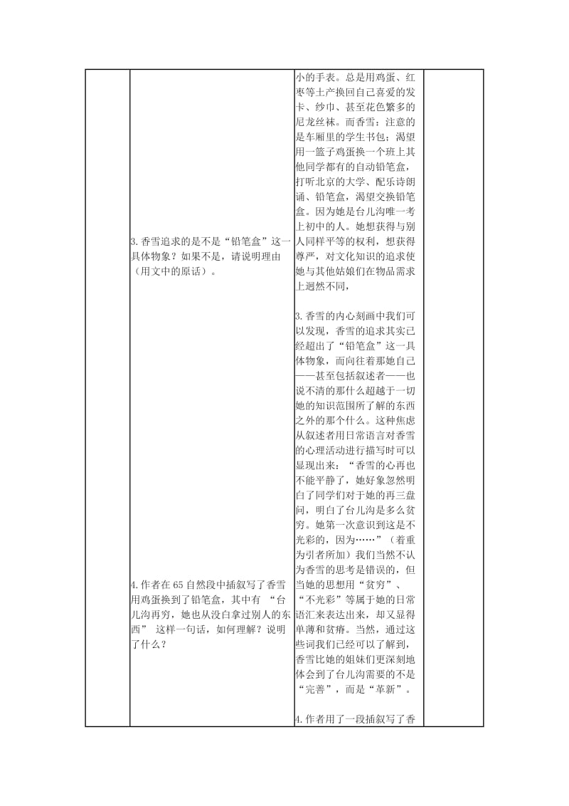 2019-2020年高中语文《哦香雪》教案4 北京版选修2.doc_第3页