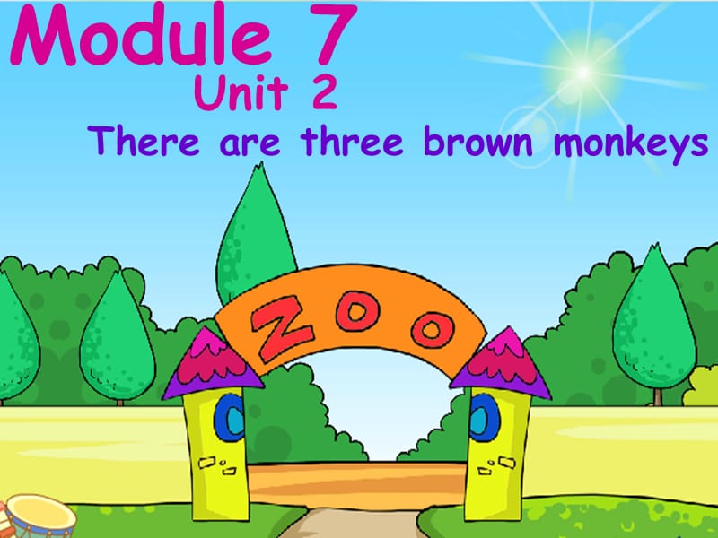 一年级英语下册 Module 7 Unit 2 There are three brown monkeys课件 外研版.ppt_第1页