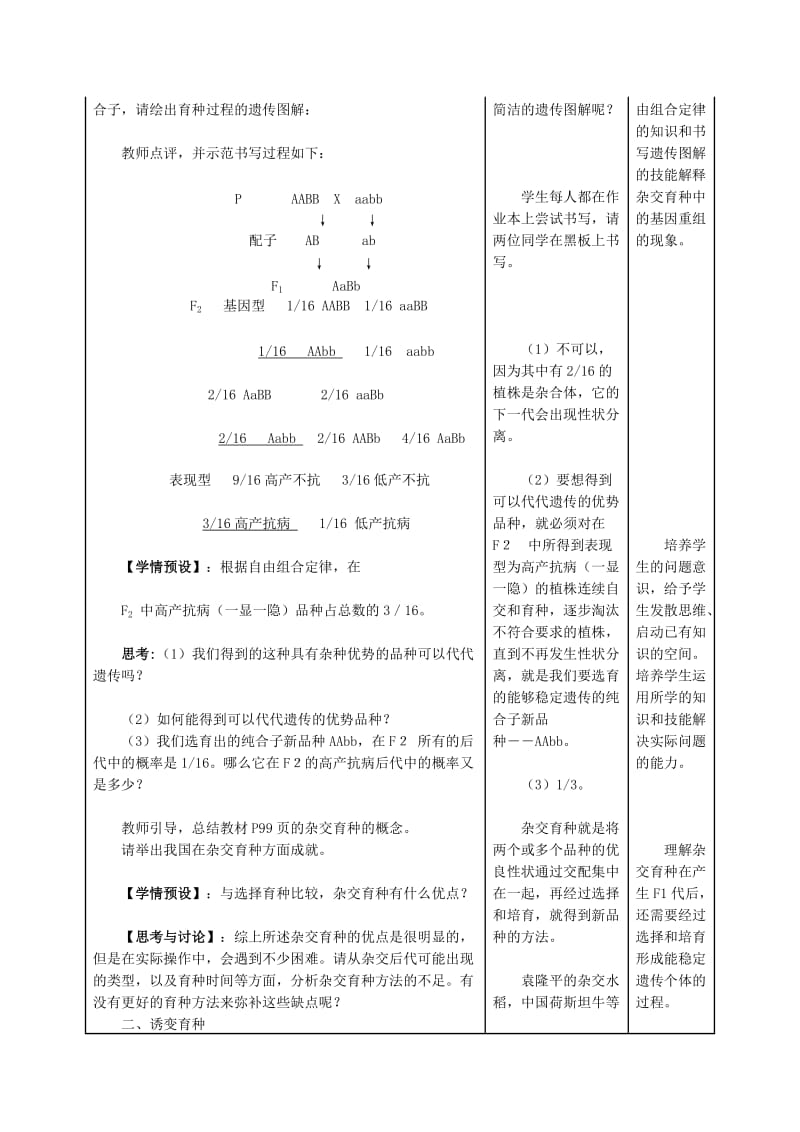 2019-2020年高中生物 6.1《杂交育种与诱变育种》教案（3） 新人教版必修2.doc_第3页