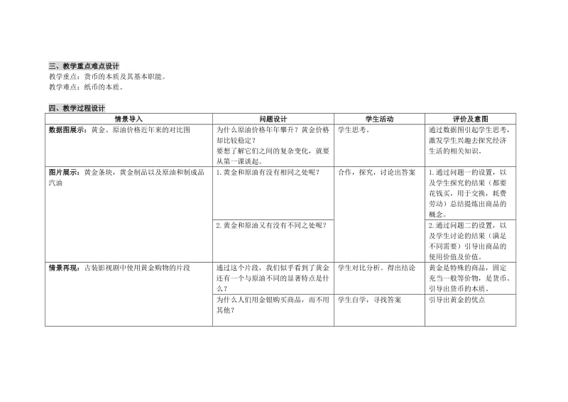 2019-2020年高中政治 《神奇的货币》教案7.doc_第3页