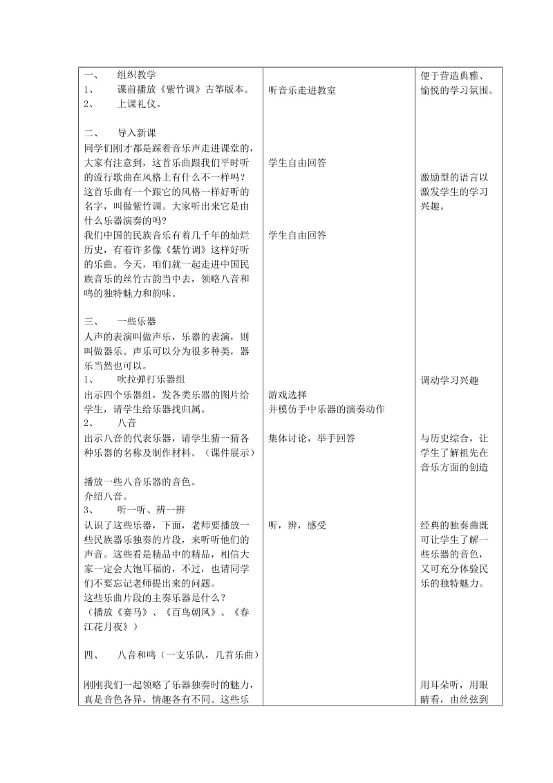 2019-2020年高中音乐 八音和鸣教学设计.doc_第2页