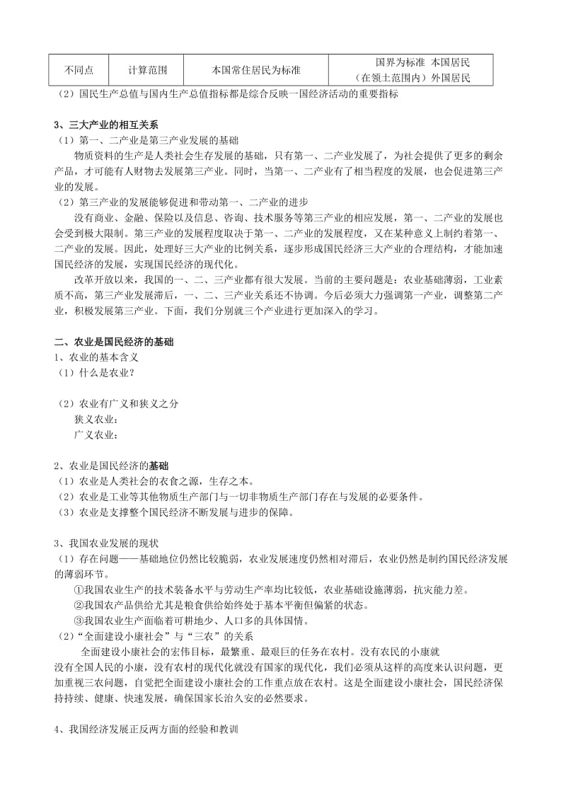 2019-2020年高一政治上册三大产业-农业是国民经济的基础.doc_第2页