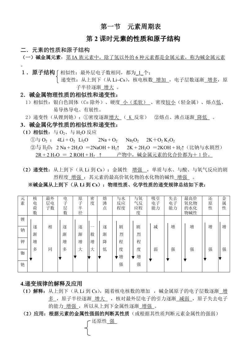 2019-2020年高中化学 1.1《元素周期表》教案 新人教版必修2.doc_第3页