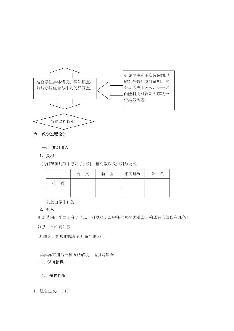 2019-2020年高三数学上册 16.4《组合》教案（1） 沪教版.doc_第2页