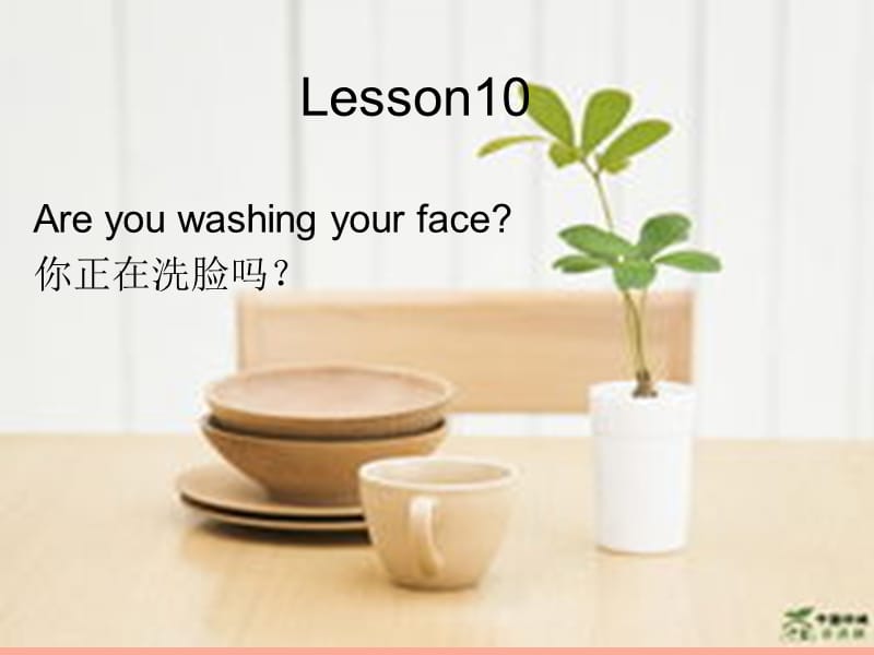 2019春四年级英语下册 Lesson 10《Are you washing your face》课件1 科普版.ppt_第1页