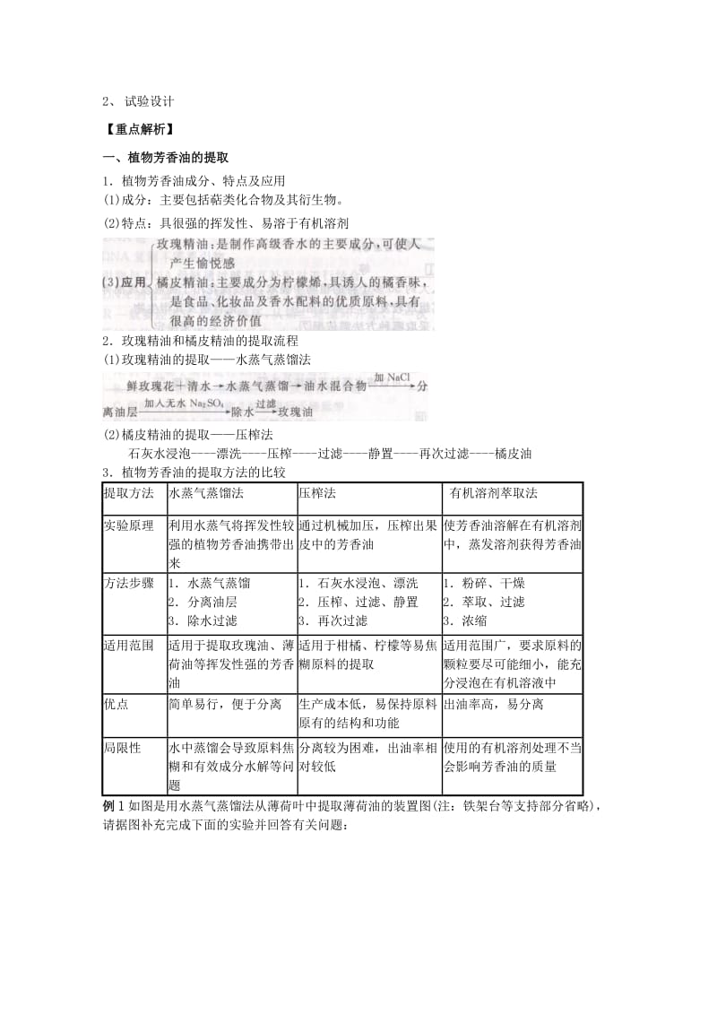 2019-2020年高三生物总复习 第43讲 植物有效成分的提取教案.doc_第2页