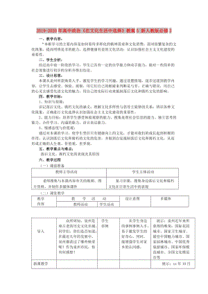 2019-2020年高中政治《在文化生活中選擇》教案5 新人教版必修3.doc