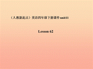 四年級英語下冊《Unit 11 peoples and countries》（Lesson 62）課件 人教新起點.ppt