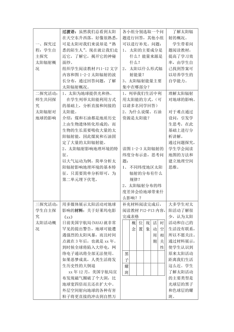 2019-2020年高中地理 1.2太阳对地球的影响2教案 中图版必修1.doc_第3页