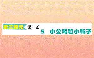 2019版一年級(jí)語(yǔ)文下冊(cè) 第3單元 課文2 5小公雞和小鴨子課堂課件 新人教版.ppt