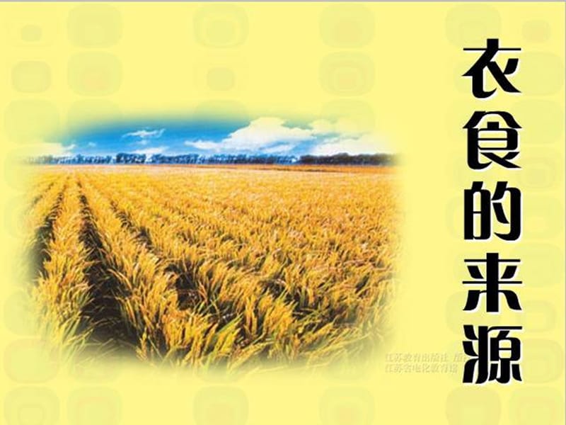 2019秋四年级品社上册《衣食的来源》课件（3） 苏教版.ppt_第1页