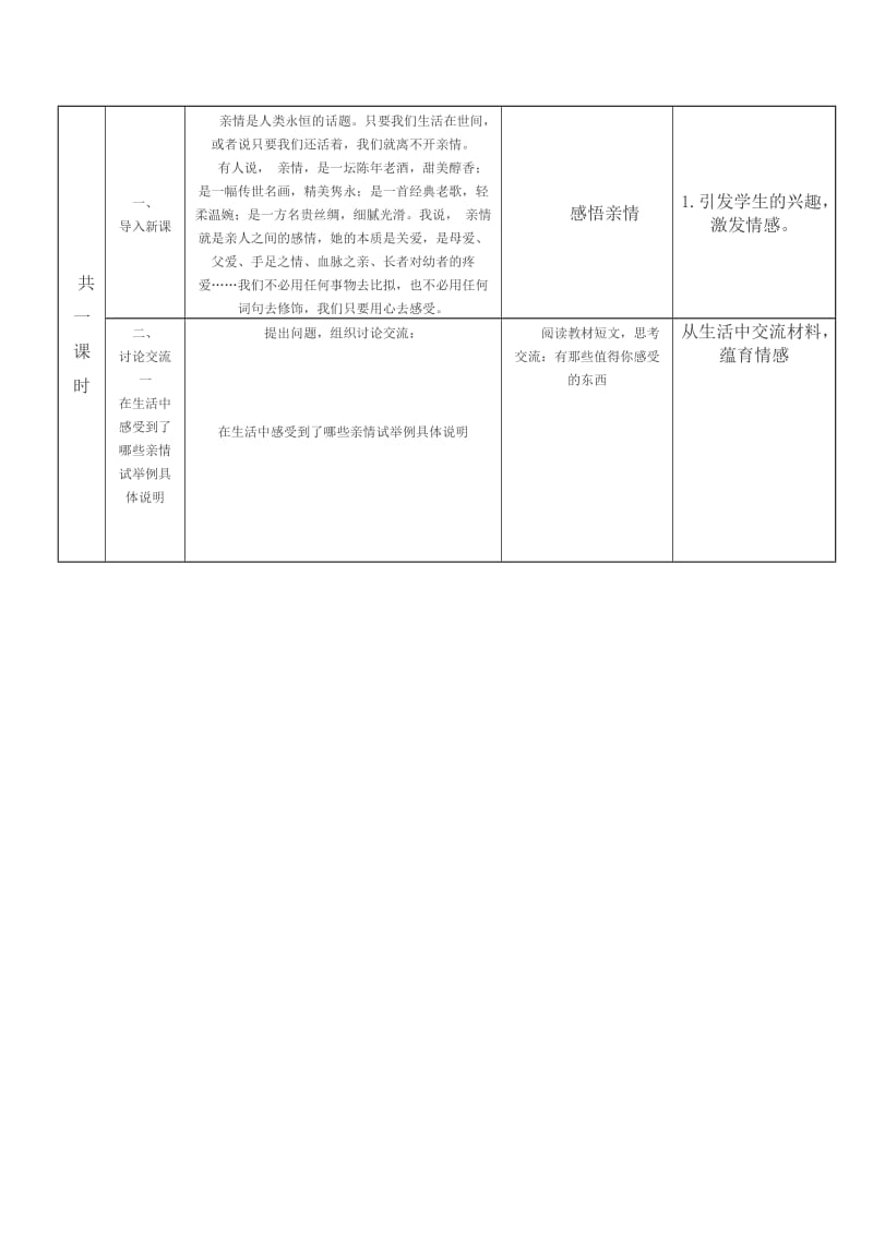 2019-2020年高中语文 《讴歌亲情学习写得充实》教学设计 新人教版必修1.doc_第2页