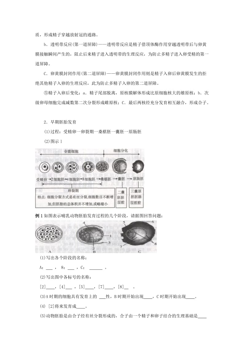 2019-2020年高三生物总复习 第50讲胚胎工程教案.doc_第3页
