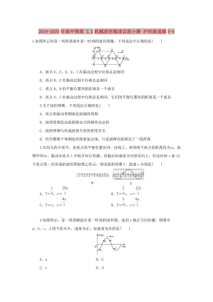 2019-2020年高中物理 2.2機(jī)械波的描述自我小測 滬科版選修3-4.doc