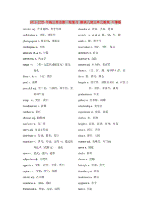 2019-2020年高三英語第一輪復(fù)習(xí) 模塊八第三單元教案 牛津版.doc