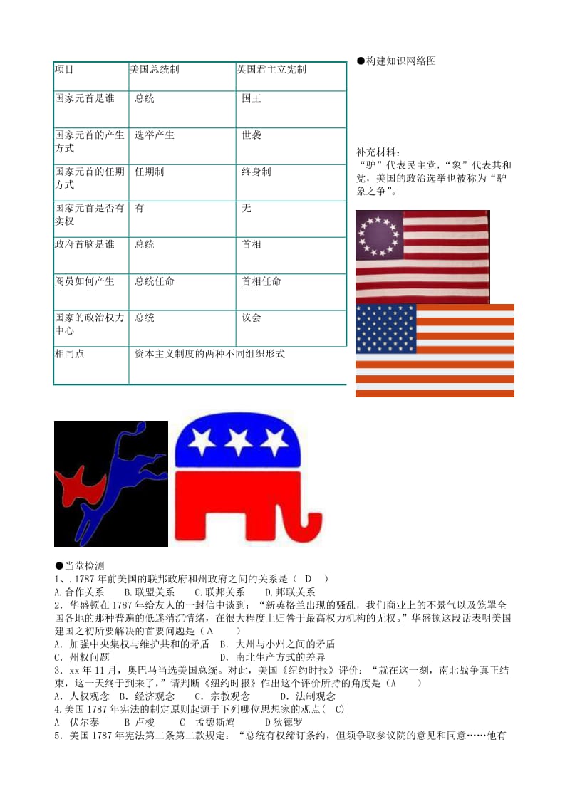 2019-2020年高中高一历史《美国联邦政府的建立》学案.doc_第3页